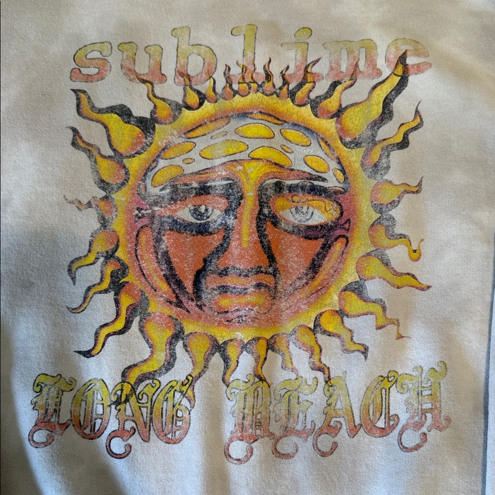 Urban Outfitters White Sunburst Graphic Sweatshirt - Picture 3 of 4